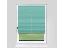 Deco-Raum Plissee Basic ohne Bohren 100x150cm Türkis Blickdicht Klemmfix