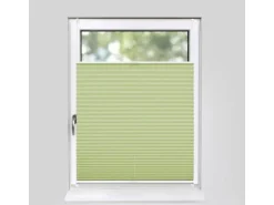 Deco-Raum Plissee Basic ohne Bohren 75x150cm Hellgrün Blickdicht Klemmfix