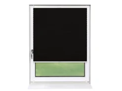 Deco-Raum Plissee Basic ohne Bohren 75x150cm Schwarz Blickdicht Klemmfix