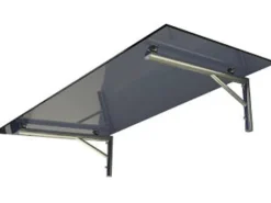 Dein Bau Projekt Glasvordach Zugspitze Grauglas VS-Glas 275 x 90 cm