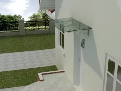 Dein Bau Projekt Glasvordach Elbrus Klarglas VS-Glas 250 x 90 cm