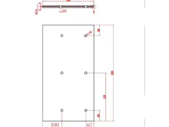 Dein Bau Projekt Glasvordach Model Schwert Milchglas VS-Glas 225 x 120 cm