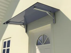 Dein Bau Projekt Glasvordach Zugspitze Grauglas VS-Glas 250 x 120 cm