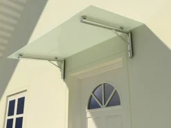 Dein Bau Projekt Glasvordach Zugspitze Milchglas VS-Glas 250 x 90 cm