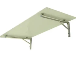 Dein Bau Projekt Glasvordach Zugspitze Milchglas VS-Glas 200 x 120 cm