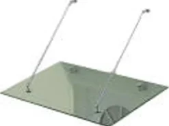 Dein Bau Projekt Glasvordach Olymp Klarglas VS-Glas 175 x 90 cm