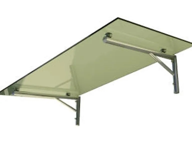 Dein Bau Projekt Glasvordach Zugspitze Klarglas VS-Glas 275 x 120 cm