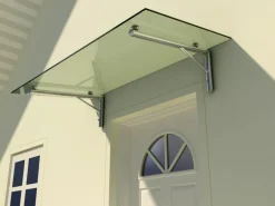 Dein Bau Projekt Glasvordach Zugspitze Klarglas VS-Glas 275 x 120 cm