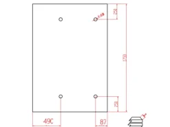 Dein Bau Projekt Glasvordach Zugspitze Klarglas VS-Glas 175 x 120 cm