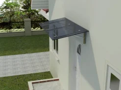 Dein Bau Projekt Glasvordach Zugspitze Grauglas VS-Glas 225 x 120 cm