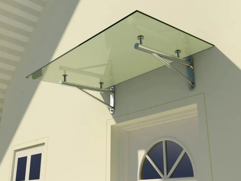 Dein Bau Projekt Glasvordach Elbrus Klarglas VS-Glas 150 x 120 cm