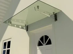 Dein Bau Projekt Glasvordach Model Schwert Klarglas VS-Glas 300 x 120 cm