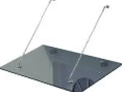 Dein Bau Projekt Glasvordach Olymp Grauglas VS-Glas 275 x 90 cm