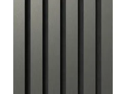 Denpanels Akustikpaneel Metal Edelstahl MDF 300 x 60 x 1,9 cm Schwarz