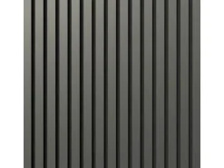 Denpanels Akustikpaneel Metal Edelstahl MDF 300 x 60 x 1,9 cm Schwarz