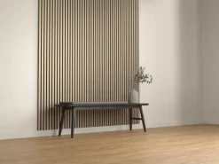 Denpanels Akustikpaneel Metal Bronze MDF 300 x 60 x 1,9 cm Schwarz