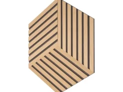 Denpanels Akustikpaneel Raute 46 cm x 26,5 cm x 1 cm Eiche Natur 3 Stück FSC®