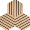 Denpanels Designpaneele Hexagon Eiche MDF Schwarz 3 Stück
