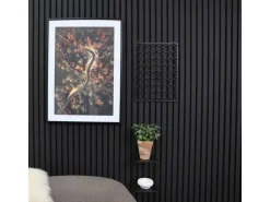 Denpanels Doppelregal für Akustikpaneel inkl. Schrauben 15 cm x 16,3 cm Schwarz