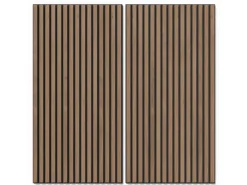 Denpanels Holzpaneel Walnuss Geölt Braun MDF/Akustikfilz Schwarz 120 cm FSC®
