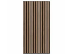 Denpanels Holzpaneel Walnuss Geölt Braun MDF/Akustikfilz Schwarz 120 cm FSC®
