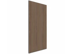 Denpanels Holzpaneel Walnuss Geölt Braun MDF/Akustikfilz Schwarz 120 cm FSC®