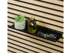 DenPanels Regal schwarz für Akustikpaneel 40 cm inkl. Schrauben