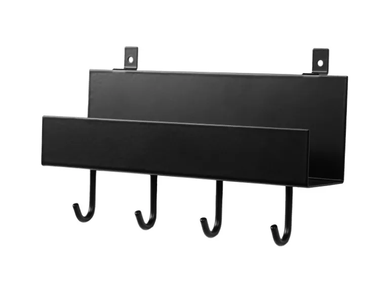 DenPanels Regal schwarz mit 4 Stiften 21,5 cm inkl. Schrauben