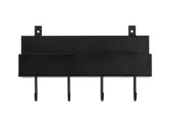 DenPanels Regal schwarz mit 4 Stiften 21,5 cm inkl. Schrauben