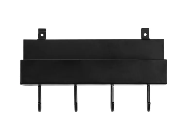 DenPanels Regal schwarz mit 4 Stiften 21,5 cm inkl. Schrauben