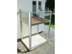 Designbalkon Standard 288x236x290cm BPC-Boden in Anthrazit mit Lamellengeländer