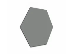 Designpaneel Hexagon Lino Ash Clear MDF Schwarz 50 cm x 50 cm 3 Stück