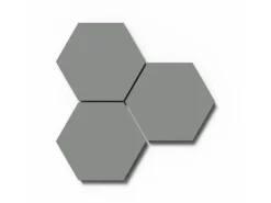 Designpaneel Hexagon Lino Ash Clear MDF Schwarz 25 cm x 25 cm 3 Stück