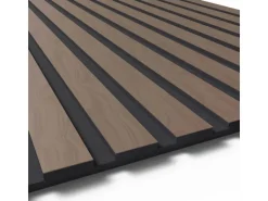 Designpaneel Walnuss MDF Schwarz mit Furnier 60 cm x 240 cm