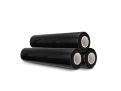 DeTec. 3 Rollen a 300 M Stretchfolie Palettenfolie Verpackungsfolie Wickelfolie Schwarz