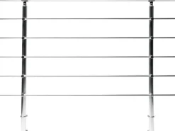 Dieda Geländerset Aluminium Eloxiert waagerechte Rundstäbe 120 cm x 150 cm