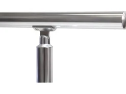 Dieda Geländerset Aluminium Eloxiert waagerechte Rundstäbe 120 cm x 150 cm