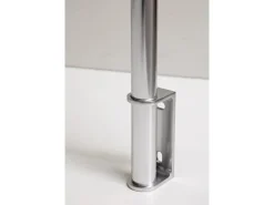 Dieda Geländerset Aluminium Eloxiert waagerechte Rundstäbe 120 cm x 150 cm