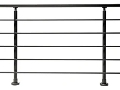 Dieda Geländerset Aluminium Anthrazit waagerechte Rundstäbe 100 cm x 150 cm