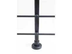 Dieda Geländerset Aluminium Anthrazit waagerechte Rundstäbe 100 cm x 150 cm