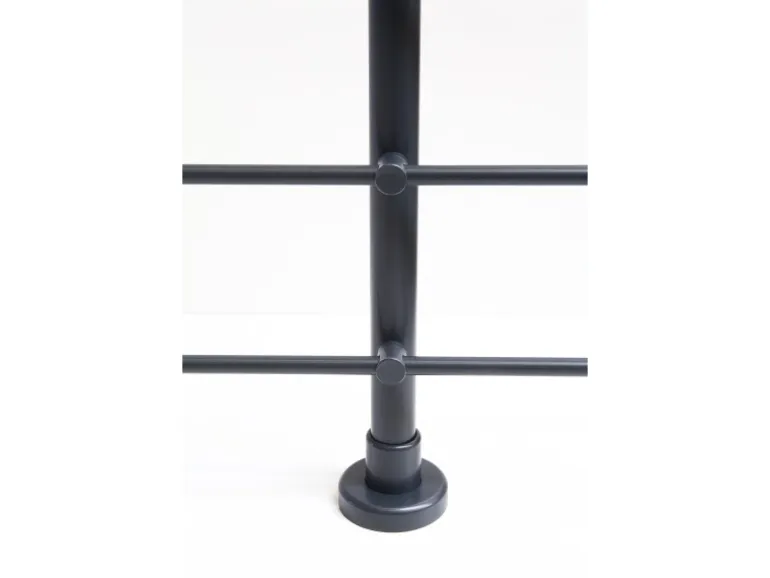 Dieda Geländerset Aluminium Anthrazit waagerechte Rundstäbe 100 cm x 150 cm