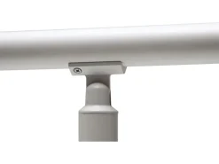 Dieda Geländerset Aluminium Weiß waagerechte Rundstäbe 100 cm x 150 cm