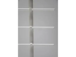 Dieda Geländerset Aluminium Weiß waagerechte Rundstäbe 100 cm x 150 cm