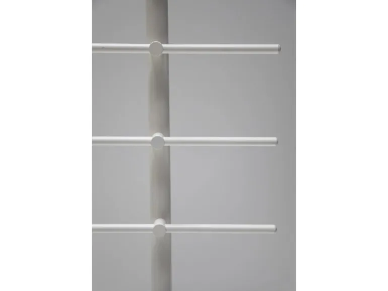 Dieda Geländerset Aluminium Weiß waagerechte Rundstäbe 100 cm x 150 cm