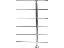 Dieda Geländerset Aluminium Eloxiert waagerechte Rundstäbe 100 cm x 150 cm