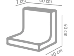Diephaus L-Stein unbewehrt Grau 40 x 40 x 30 x 7 cm L-Stein