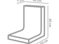 Diephaus L-Stein unbewehrt Grau 60 x 40 x 30 x 7 cm L-Stein