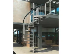 DOLLE Außenspindeltreppe Gardenspin mit Metallstufen Ø 125 cm Höhe bis 282