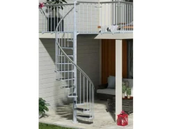 Dolle Außenspindeltreppe Gardenspin mit TRIMAX-Stufen Ø 155 cm