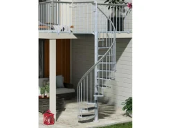 Dolle Außenspindeltreppe Gardenspin mit TRIMAX-Stufen Ø 155 cm
